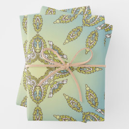Geschenkpapier Flachblatt-Set aus 3 Teilen Set