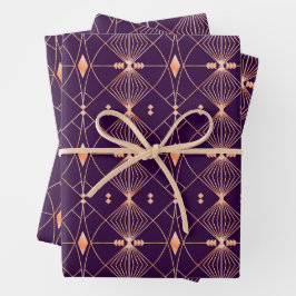 Geschenkpapier Flachblatt-Set aus 3 Teilen Set