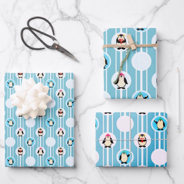 Geschenkpapier Flachblatt-Set mit 3 Set (Vorderseite)
