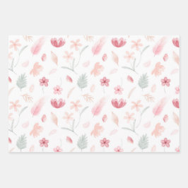 Geschenkpapier - Florales Geschenkpapier Set