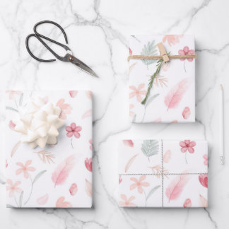 Geschenkpapier - Florales Geschenkpapier Set