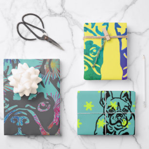 Geschenkpapier französische Bulldogge