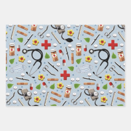 Geschenkpapier für Ärzte Set