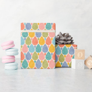 Geschenkpapier für Baby und Kinder im Retro-Stil.