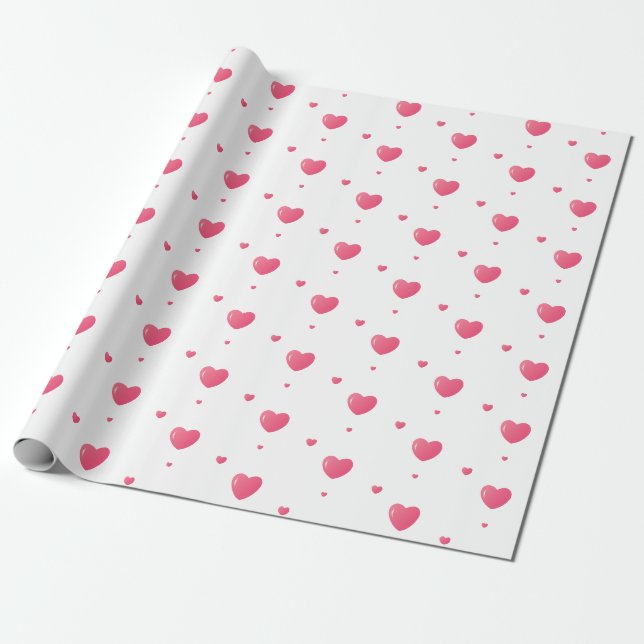 Geschenkpapier für das Herz-Muster (Ungerollt)