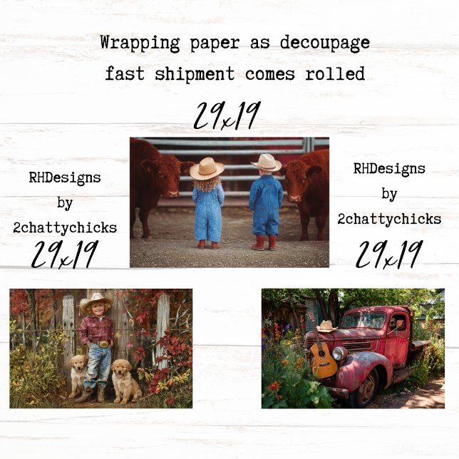 Geschenkpapier für Decoupage Landleben Set (Von Creator hochgeladen)