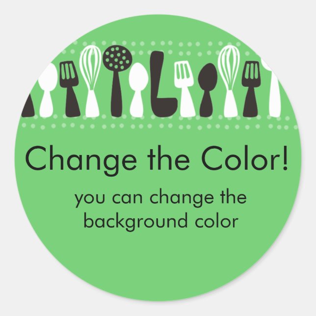 Geschenkpapier für Farbkochgeräte Runder Aufkleber (Vorderseite)