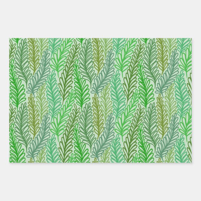 Geschenkpapier für grüne Blätter (Vorderseite)