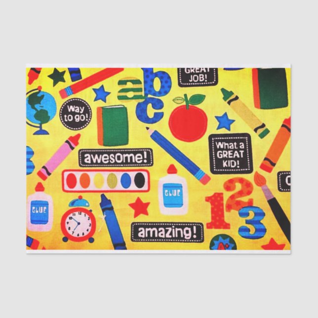 Geschenkpapier für Lehrer Seidenpapier (Vorderseite)