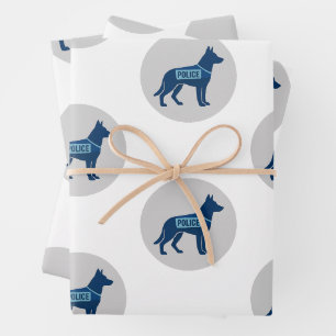 Geschenkpapier für Polizeihunde (K9) Set