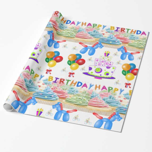 Geschenkpapier Geburtstag (Ungerollt)