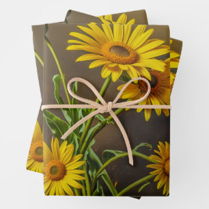 Geschenkpapier (Gelbe Gänseblümchen) Set