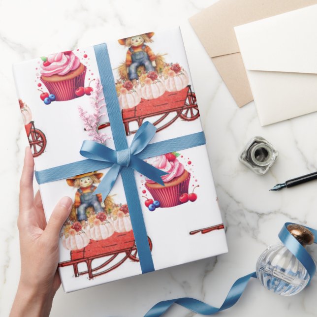 Geschenkpapier HalloweenGeburtstag VogelscheucheKü (Schenken)