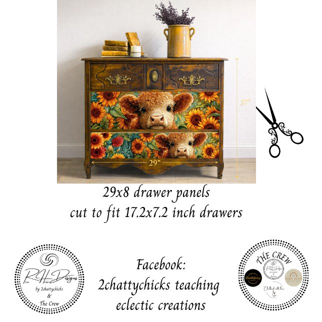 Geschenkpapier Highland-Sonnenblumen-Schubladenpan Set (Von Creator hochgeladen)