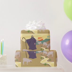 Geschenkpapier 'Hirte und seine Herde'