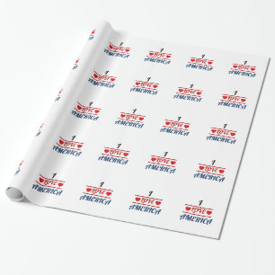 Geschenkpapier - Ich liebe Amerika