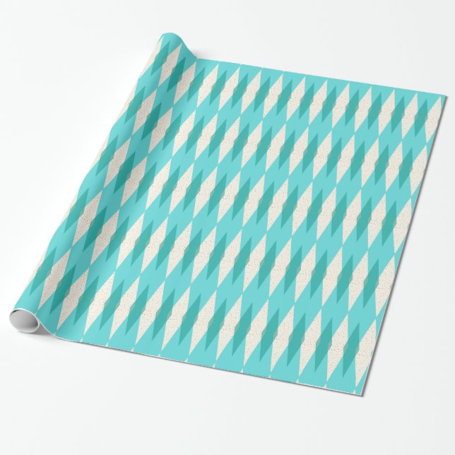 Geschenkpapier im modernen Argyle-Design der Mitte (Ungerollt)