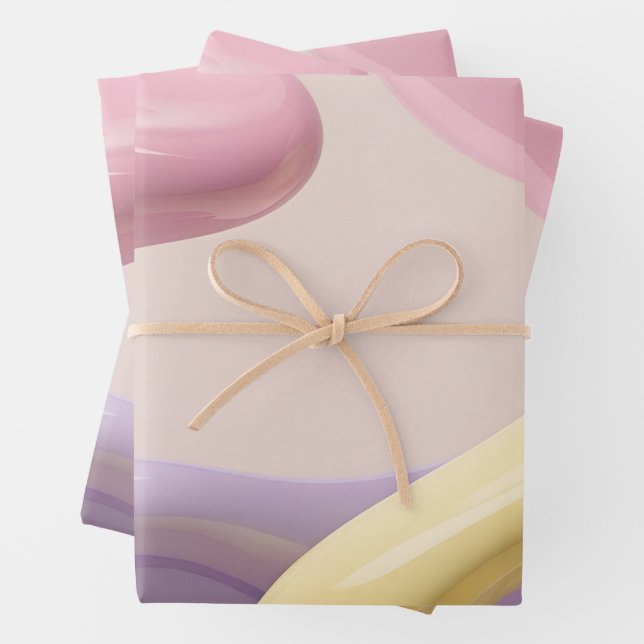 Geschenkpapier in stilvoller abstrakter Grafik Set (Beispiel)