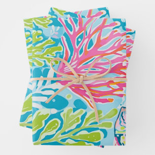 Geschenkpapier in stilvoller Grafik Set