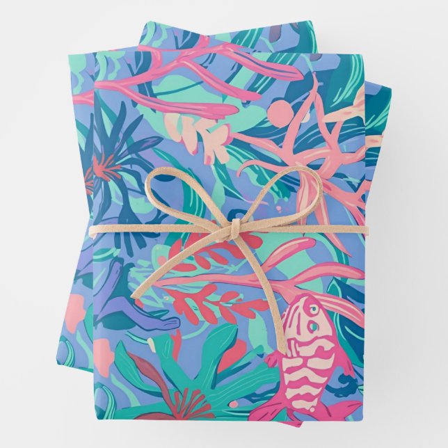 Geschenkpapier in stilvoller Grafik Set (Beispiel)