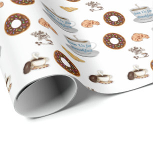 Geschenkpapier Kaffee Donuts