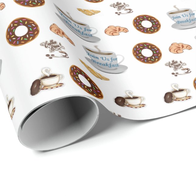 Geschenkpapier Kaffee Donuts (Rolleneckpunkt)