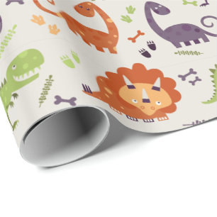 Geschenkpapier - Kinder lieben Dinosaurier