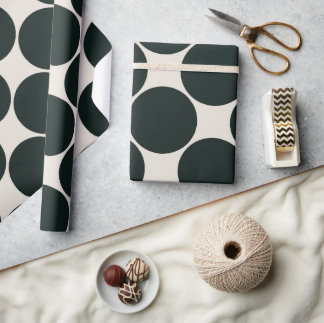Geschenkpapier klassisch schwarz und creme