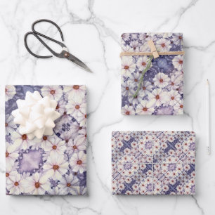 Geschenkpapier Lavender African Daisies Set