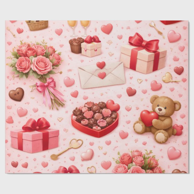 Geschenkpapier - Liebe einwickeln (Flach)