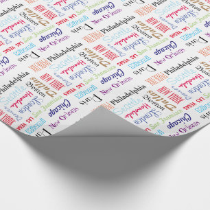Geschenkpapier Lieblingsorte Beliebte Städte Benut