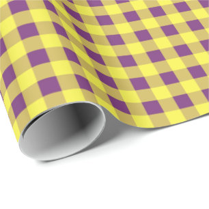 Geschenkpapier, lila und gelb kariert geschenkpapier