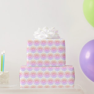 Geschenkpapier - Mandala-Umriss in Pastellfarben