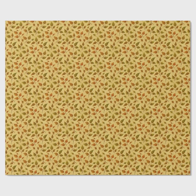 Geschenkpapier mit Herbstlaub (Flach)