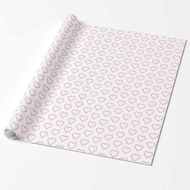Geschenkpapier mit Herzen (Ungerollt)