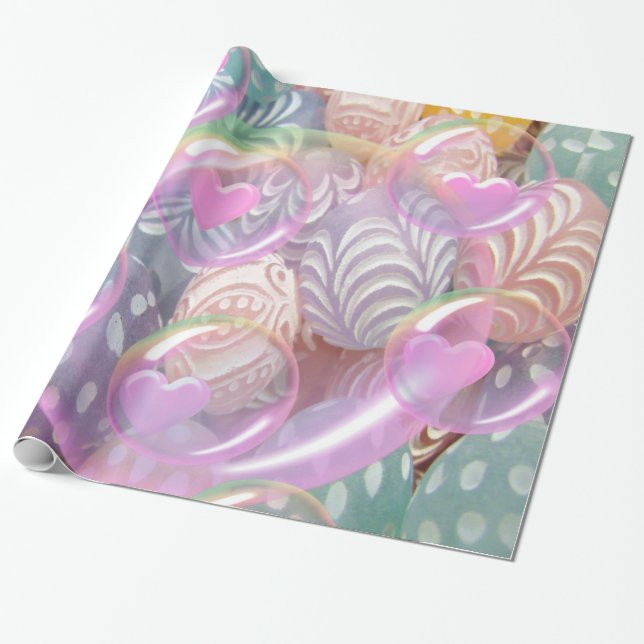 Geschenkpapier mit Pastellfarben (Ungerollt)