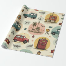 Geschenkpapier mit Reisemuster