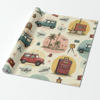 Geschenkpapier mit Reisemuster