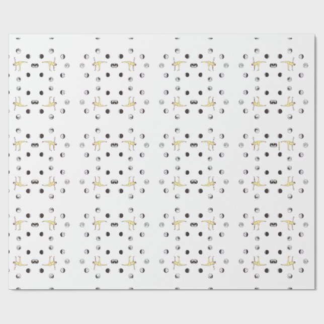 Geschenkpapier mit Yoga-Design (Flach)