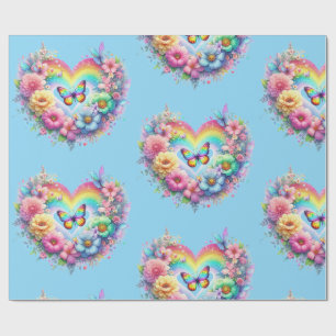 Geschenkpapier-Pastell-Frühlingsblumen-Geschenkpap Geschenkpapier