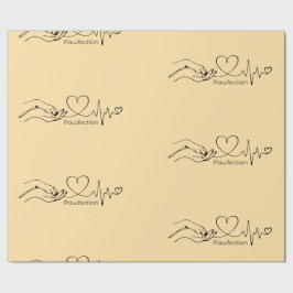 Geschenkpapier Pawfection - One-Line-Art