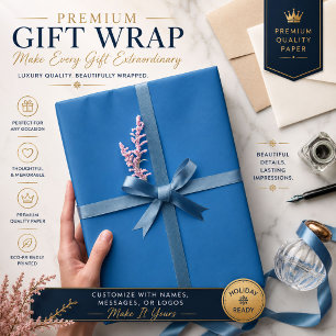 Geschenkpapier Personalisierte blaue Geschenkver