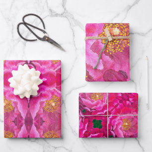 Geschenkpapier Pink Cactus Rose Set