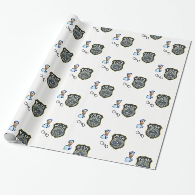 Geschenkpapier Polizist (Ungerollt)