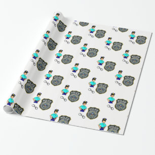 Geschenkpapier Polizistin