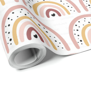 Geschenkpapier - Regenbogen-Herzen + Pola-Punkte L