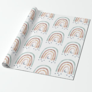 Geschenkpapier - Regenbogen Sterne Mond