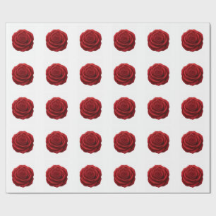 Geschenkpapier - Rote Rosenblüte