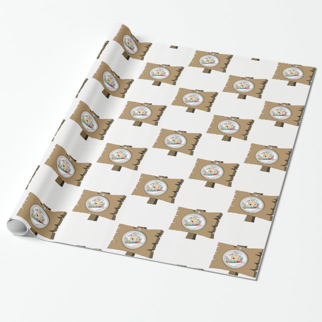 Geschenkpapier Schild Mann (Ungerollt)