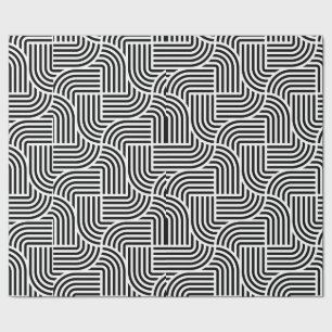 Geschenkpapier - schwarz-weiß Lienen